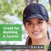 Gaiam Classic Fitness Hat, Ponytail Cap, Women | Quick-Dry Sweatband | Ponytail Hole | Moisture-Wicking | Running, Hiking & Beach | Adjustable Fit(White)