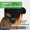 Gaiam Cruiser Breathable Baseball Cap, Ponytail, Women | Lightweight & Breathable | Ponytail Hole | Adjustable Fit | Running, Hiking & Workouts | Women’s Cap(Black)