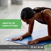 Gaiam Dry-Grip Yoga Mat, Non-Slip, Hot Yoga | Sweat-resistant dry-grip surface stays non-slip even in hot yoga. Cushioned support for floor workouts.(Black (XL))