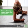 Gaiam Dry-Grip Yoga Mat, Non-Slip, Hot Yoga | Sweat-resistant dry-grip surface stays non-slip even in hot yoga. Cushioned support for floor workouts.(Black (XL))