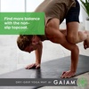 Gaiam Dry-Grip Yoga Mat, Non-Slip, Hot Yoga | Sweat-resistant dry-grip surface stays non-slip even in hot yoga. Cushioned support for floor workouts.(Black (XL))