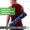 Gaiam Easy-Cinch Yoga Mat Sling – Durable Carrying Strap for Yoga Mat with Metal D-Rings for Secure Fit (No Mat Included)(Turquoise Sea Or Granite Storm)
