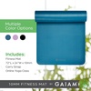 Gaiam Extra-Thick Yoga Fitness Mat and Exercise Mat with Non-Slip Texture and Easy Carry Strap(Black)