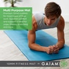 Gaiam Extra-Thick Yoga Fitness Mat and Exercise Mat with Non-Slip Texture and Easy Carry Strap(Black)