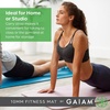 Gaiam Extra-Thick Yoga Fitness Mat and Exercise Mat with Non-Slip Texture and Easy Carry Strap(Purple)