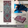 Gaiam Foldable Yoga Mat, 2mm Icy Paisley(Be Free)