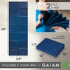Gaiam Foldable Yoga Mat, 2mm Icy Paisley(Blue Sundial)