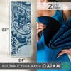 Gaiam Foldable Yoga Mat, 2mm Icy Paisley(Icy Paisley)