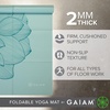 Gaiam Foldable Yoga Mat, 2mm Icy Paisley(Serene Dahlias)
