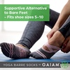 Gaiam Grippy Studio Yoga Socks, Non-Slip, Open-Toe, One Size | Toeless Design | Silicone Dot Grip | Yoga, Pilates & Barre | Travel-Ready | Fits Women’s Shoe 5-10(Very Coral 2-pack)
