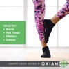 Gaiam Grippy Studio Yoga Socks(Black/Grey)