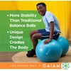 Gaiam Kids Peanut Ball Chair, Flexible Seating for Classroom | Active Bounce Seat | Wiggly Kids | Core Engagement | Ball Chair(Lime Green)