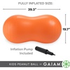 Gaiam Kids Peanut Ball Chair, Flexible Seating for Classroom | Active Bounce Seat | Wiggly Kids | Core Engagement | Ball Chair(Orange)