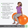 Gaiam Kids Peanut Ball Chair, Flexible Seating for Classroom | Active Bounce Seat | Wiggly Kids | Core Engagement | Ball Chair(Orange)