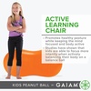 Gaiam Kids Peanut Ball Chair, Flexible Seating for Classroom | Active Bounce Seat | Wiggly Kids | Core Engagement | Ball Chair(Orange)