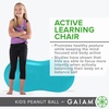 Gaiam Kids Peanut Ball Chair, Flexible Seating for Classroom | Active Bounce Seat | Wiggly Kids | Core Engagement | Ball Chair(Teal)