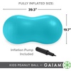 Gaiam Kids Peanut Ball Chair, Flexible Seating for Classroom | Active Bounce Seat | Wiggly Kids | Core Engagement | Ball Chair(Teal)
