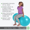 Gaiam Kids Peanut Ball Chair, Flexible Seating for Classroom | Active Bounce Seat | Wiggly Kids | Core Engagement | Ball Chair(Teal)