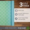 Gaiam Kids Printed Yoga Mat, Non-Toxic, Fun Design, 3mm | Ages 5-8 | Textured Non-Slip Surface | 6P-Free PVC | 60″L x 24″W | Downloadable Kids Yoga Class(Metallic Mermaid)