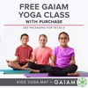 Gaiam Kids Printed Yoga Mat, Non-Toxic, Fun Design, 3mm | Ages 5-8 | Textured Non-Slip Surface | 6P-Free PVC | 60″L x 24″W | Downloadable Kids Yoga Class(Metallic Mermaid)