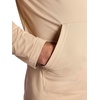 Gaiam Men’s Bliss Balance Long Sleeve Pullover Hoodie, Relaxed Fit, Stretch Midweight Material(Humus)