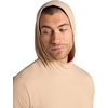 Gaiam Men’s Bliss Balance Long Sleeve Pullover Hoodie, Relaxed Fit, Stretch Midweight Material(Humus)