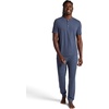 Gaiam Men’s Bliss Balance Short Sleeve Henley Top(Cool Grey)