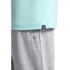 Gaiam Men’s Bliss Balance Short Sleeve Henley Top(Pastel Turq)