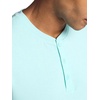 Gaiam Men’s Bliss Balance Short Sleeve Henley Top(Pastel Turq)