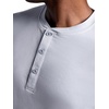 Gaiam Men’s Bliss Balance Short Sleeve Henley Top(Sleet)