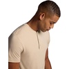 Gaiam Men’s Bliss Balance Short Sleeve Henley Top(White Pepper)