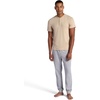 Gaiam Men’s Bliss Balance Short Sleeve Henley Top(White Pepper)