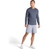 Gaiam Men’s Breathe Ease Long Sleeve Crewneck Top, Standard Fit, Stretch Heavyweight Material(Cool Grey Heather)