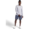 Gaiam Men’s Breathe Ease Long Sleeve Crewneck Top, Standard Fit, Stretch Heavyweight Material(Sleet Heather)