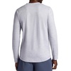 Gaiam Men’s Breathe Ease Long Sleeve Crewneck Top, Standard Fit, Stretch Heavyweight Material(Sleet Heather)