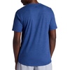 Gaiam Men’s Breathe Ease Short Sleeve Crewneck Top, Standard Fit, Stretch Heavyweight Performance Material(Medieval Blue Heather)