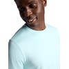 Gaiam Men’s Breathe Ease Short Sleeve Crewneck Top, Standard Fit, Stretch Heavyweight Performance Material(Pastel Turquoise Heather)