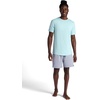 Gaiam Men’s Breathe Ease Short Sleeve Crewneck Top, Standard Fit, Stretch Heavyweight Performance Material(Pastel Turquoise Heather)