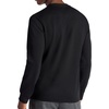 Gaiam Men’s Cozy & Cool Long Sleeve Crewneck Top, Standard Fit, Stretch Midweight Micro Waffle Jacquard Material(Black)