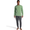 Gaiam Men’s Cozy & Cool Long Sleeve Crewneck Top, Standard Fit, Stretch Midweight Micro Waffle Jacquard Material(Loden Frost)
