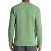 Gaiam Men’s Cozy & Cool Long Sleeve Crewneck Top, Standard Fit, Stretch Midweight Micro Waffle Jacquard Material(Loden Frost)