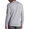 Gaiam Men’s Cozy & Cool Long Sleeve Crewneck Top, Standard Fit, Stretch Midweight Micro Waffle Jacquard Material(Sleet Heather)