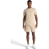 Gaiam Men’s Everyday Basic 7” Short 2.0, Relaxed Fit, Stretch Midweight Material(White Pepper)