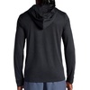 Gaiam Men’s Everyday Basic Cowl Neck Hoodie, Standard Fit, Stretch Midweight Material(Black Heather)