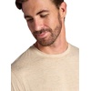 Gaiam Men’s Everyday Basic Crewneck Top, Standard Fit, Stretch Midweight Material(Brown)