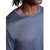 Gaiam Men’s Everyday Basic Crewneck Top, Standard Fit, Stretch Midweight Material(Cool Grey)