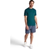Gaiam Men’s Everyday Basic Crewneck Top, Standard Fit, Stretch Midweight Material(Deep Teal Heather)