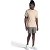 Gaiam Men’s Everyday Basic Crewneck Top, Standard Fit, Stretch Midweight Material(Humus)