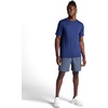 Gaiam Men’s Everyday Basic Crewneck Top, Standard Fit, Stretch Midweight Material(Medieval Blue)