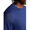Gaiam Men’s Everyday Basic Crewneck Top, Standard Fit, Stretch Midweight Material(Medieval Blue)